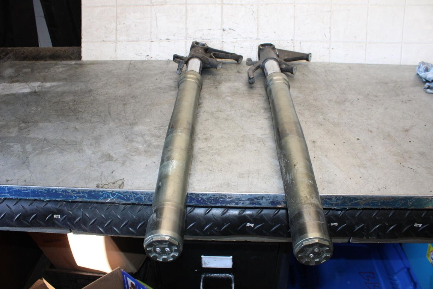 09-12 KAWASAKI NINJA ZX6R FRONT FORKS SHOCK SUSPENSION SET PAIR BB544