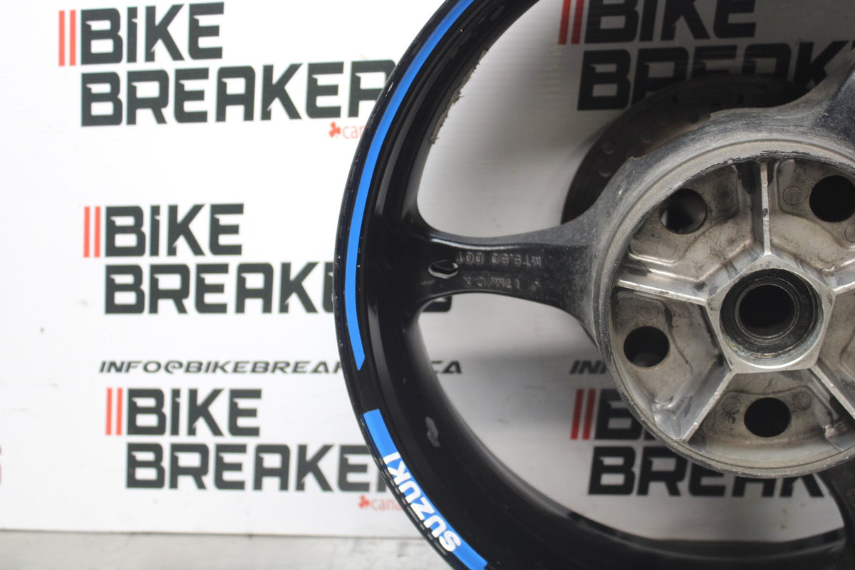 06-07 SUZUKI GSXR 600 REAR WHEEL BACK RIM & ROTOR BB845