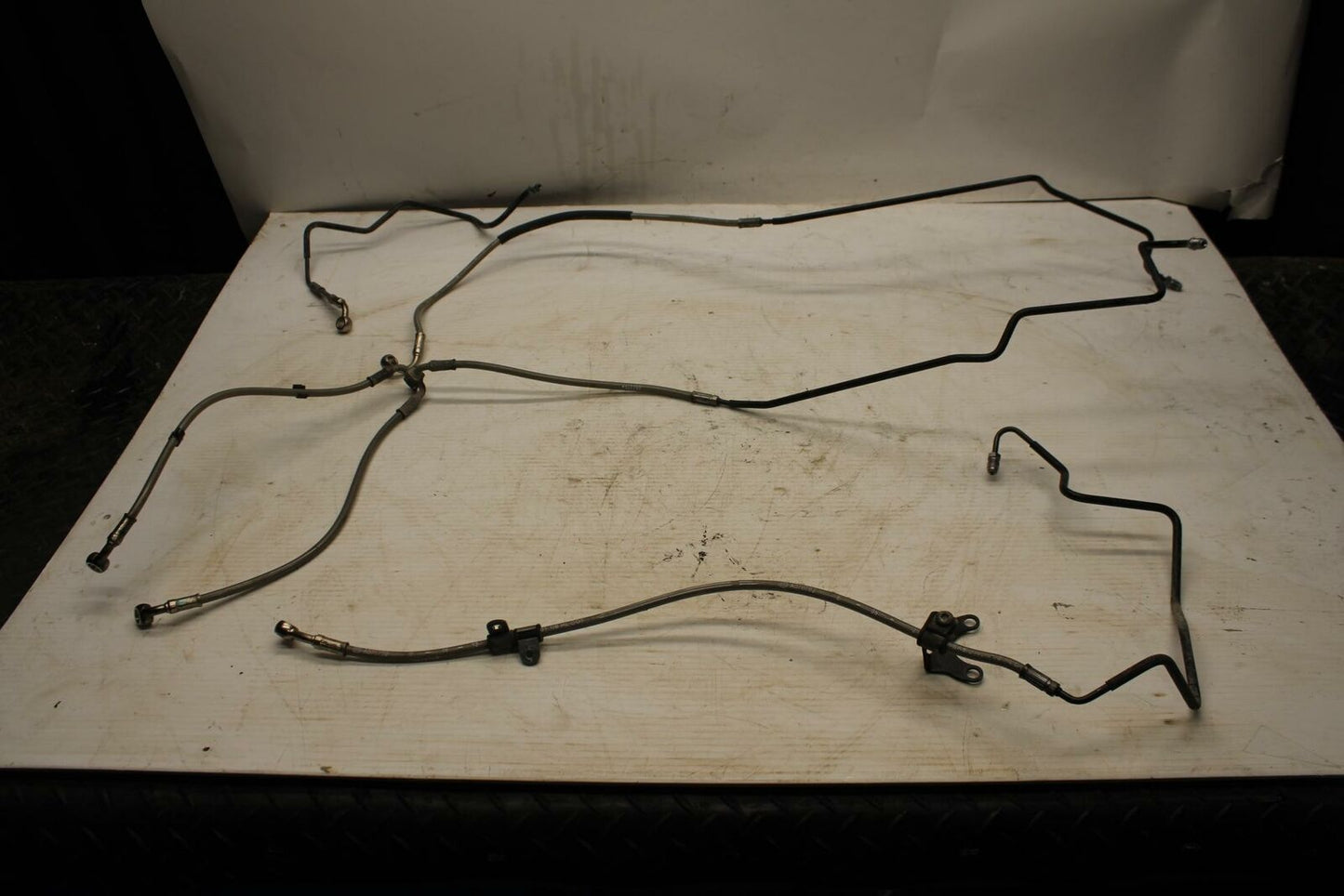 07-16 TRIUMPH STREET TRIPLE FRONT REAR BACK ABS HOSE SET LINES HOSES BB356