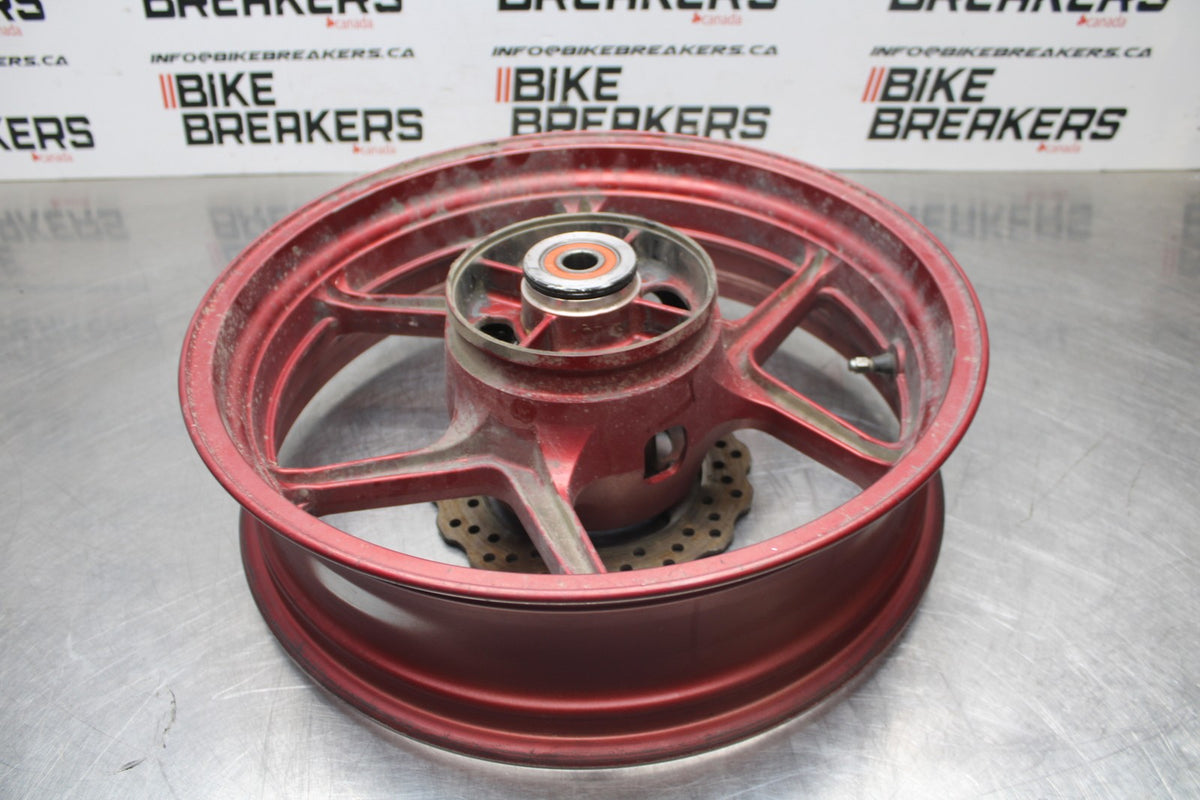 08 KAWASAKI NINJA 650 EX650 REAR WHEEL BACK RIM & ROTOR BB797