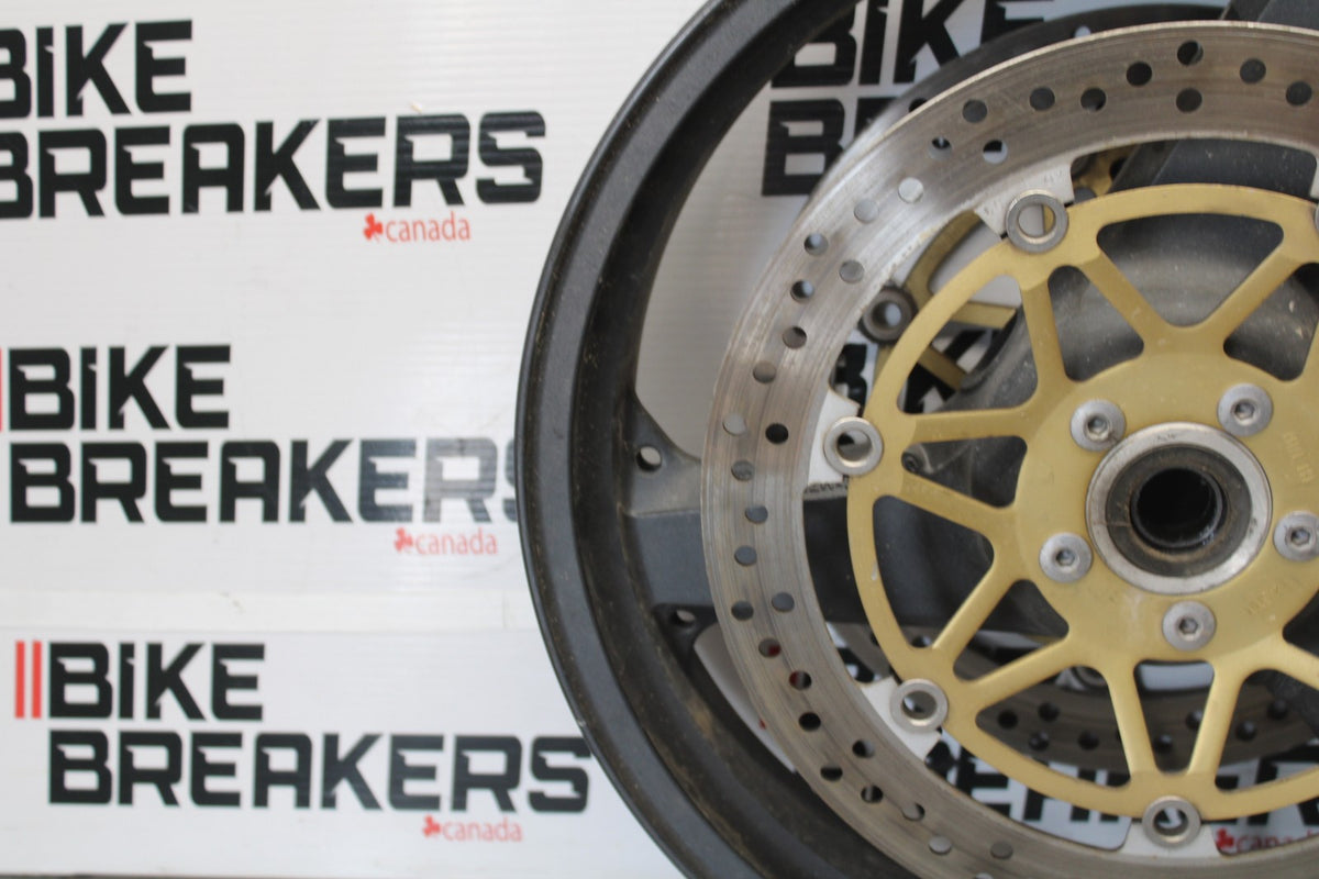 00-05 KAWASAKI NINJA ZX12R FRONT WHEEL FRONT RIM & ROTORS BB892