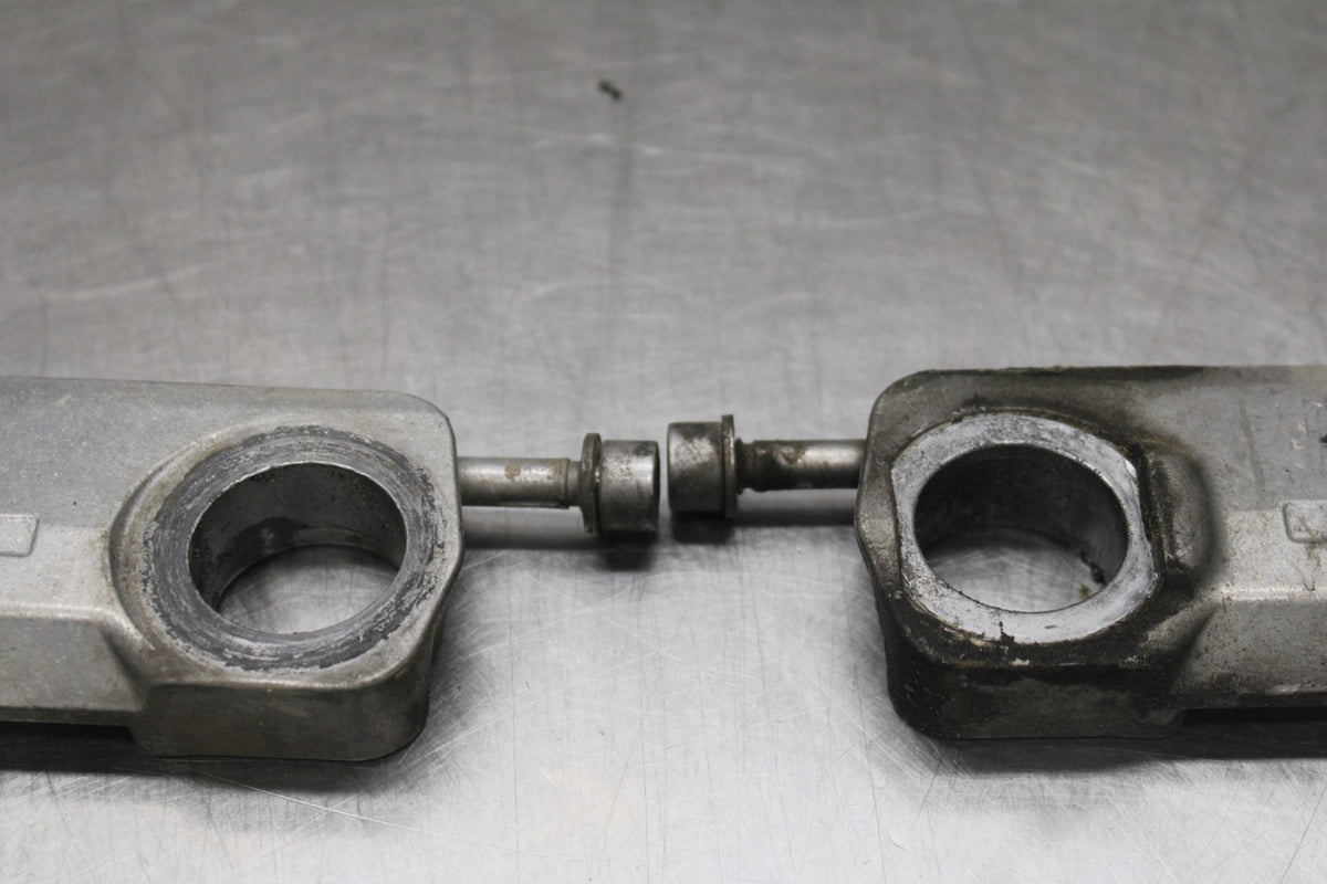 19 BMW F750GS SWINGARM CHAIN TENSIONER ADJUSTMENT BRACKETS  BB938
