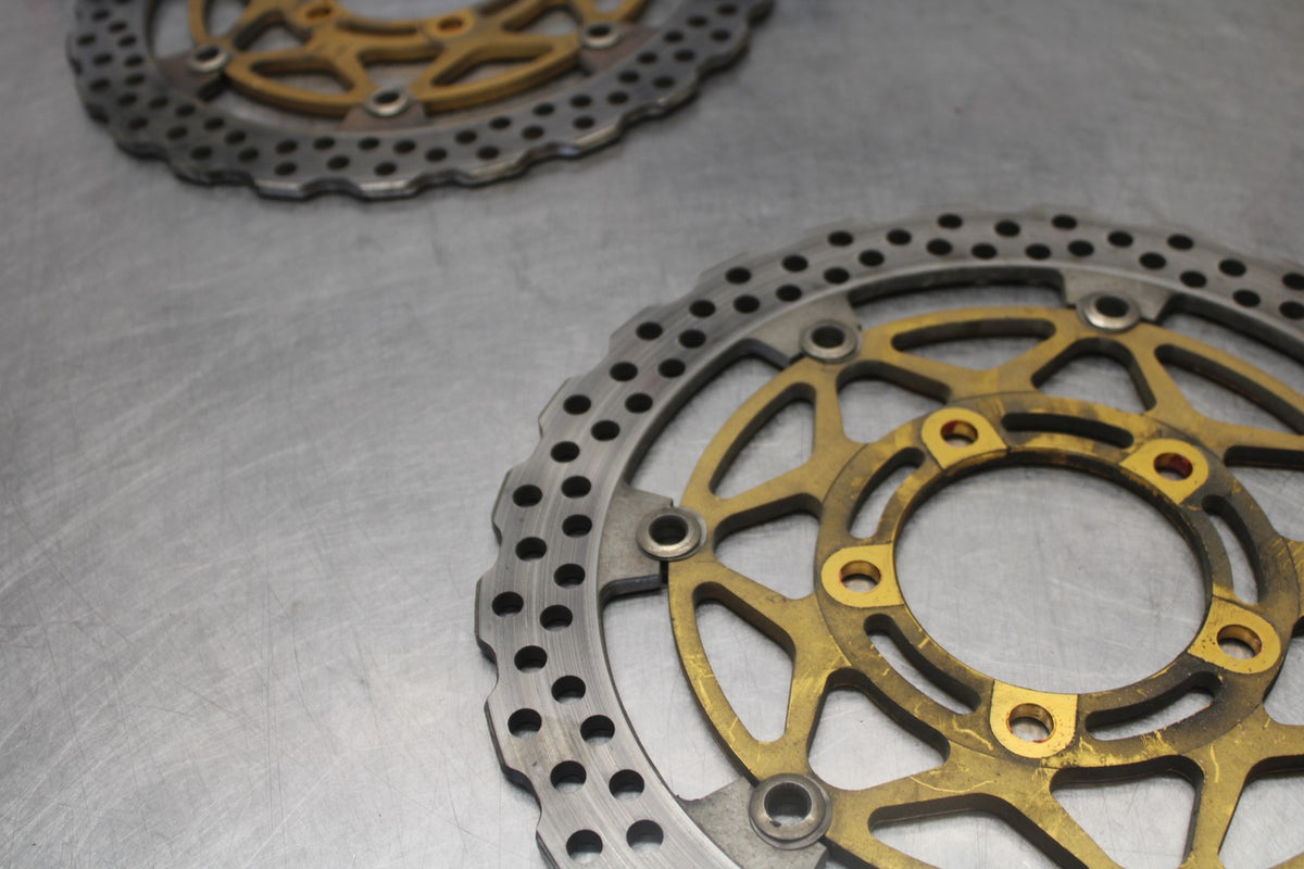 04-05 KAWASAKI NINJA ZX10R FRONT LEFT RIGHT BRAKE ROTORS DISCS BB931