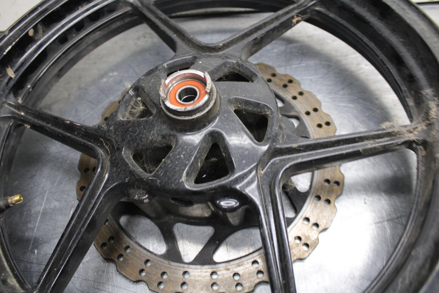 08-12 KAWASAKI NINJA 250R EX250J FRONT WHEEL RIM DISC ROTOR BB612