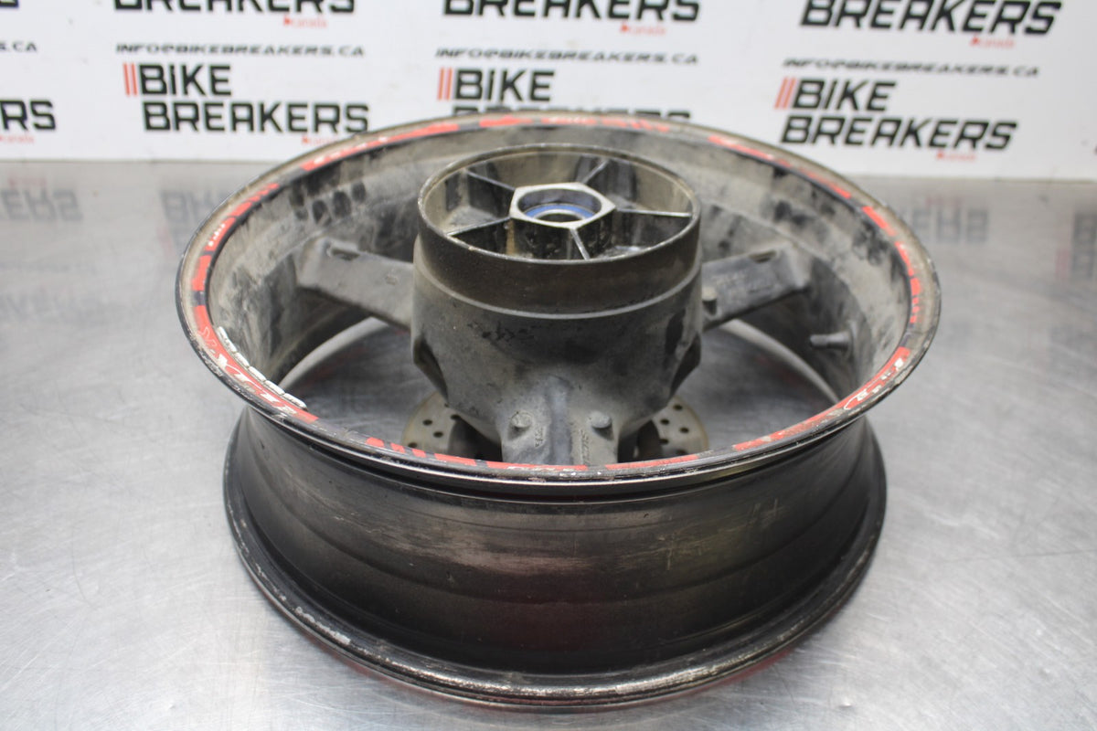 00 SUZUKI GSXR750 REAR WHEEL BACK RIM & ROTOR BB820