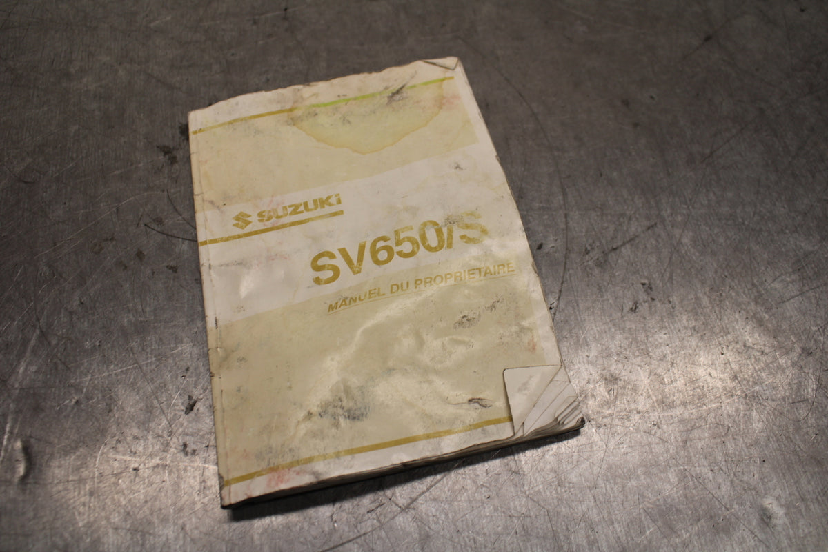 03 SUZUKI SV650S ORIGINAL OWNERS MANUAL BOOK BB130
