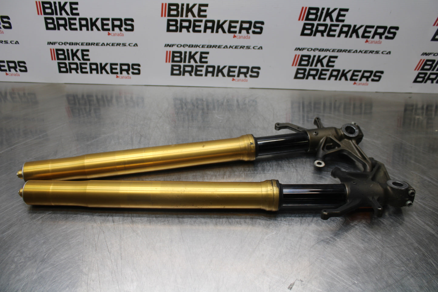 04-05 KAWASAKI NINJA ZX10R FRONT FORKS SHOCK SUSPENSION SET PAIR BB163