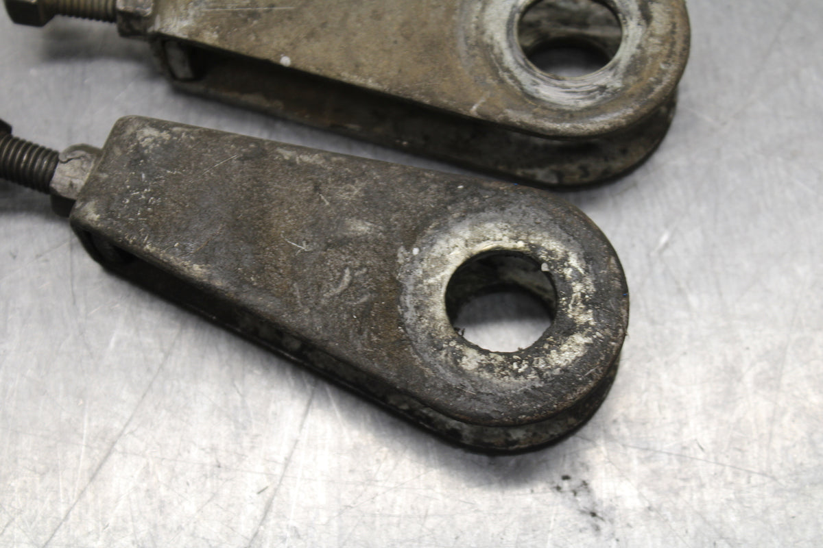 78 SUZUKI GS550E SWINGARM CHAIN TENSIONER ADJUSTMENT BRACKETS  BB133