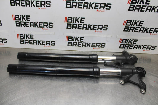 13-18 KAWASAKI NINJA ZX6R FRONT FORKS SHOCK SUSPENSION SET PAIR BB915