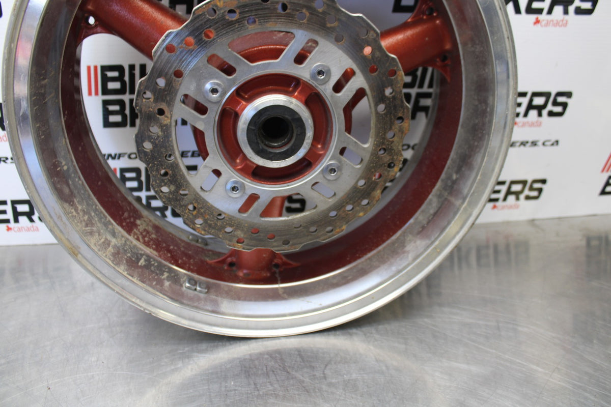 07 KAWASAKI Z1000 REAR WHEEL BACK RIM & ROTOR BB148