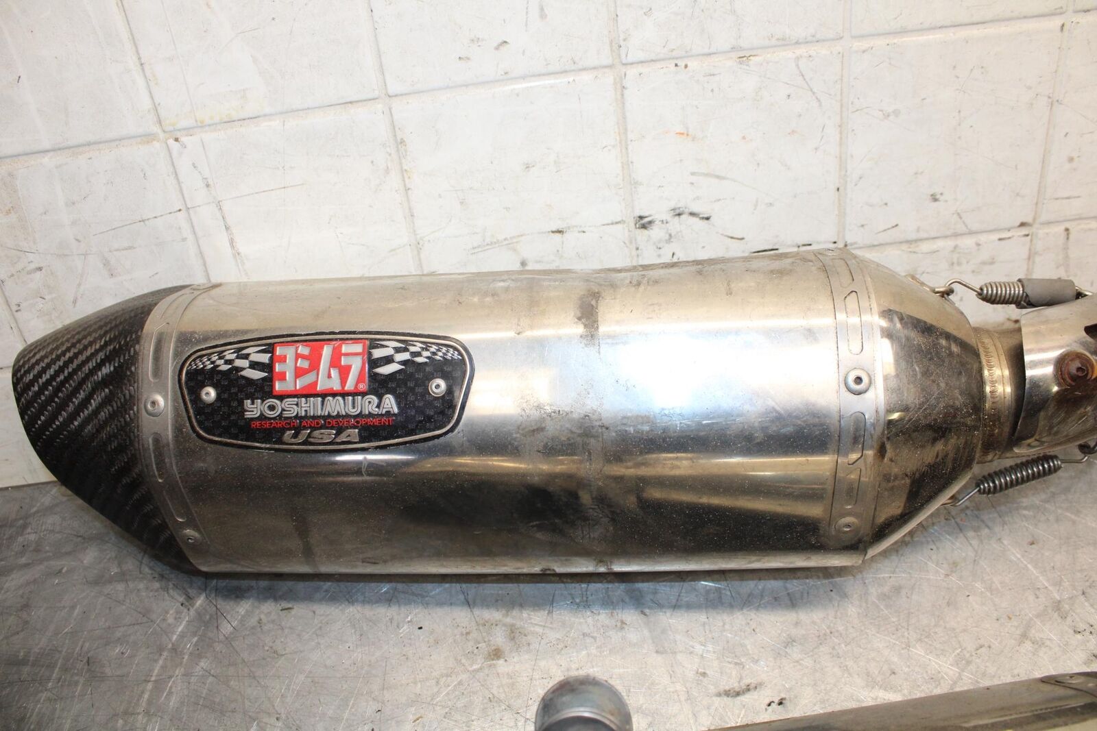 2008 Suzuki GSXR1000 YOSHIMURA EXHAUST PIPE MUFFLER SLIP ON CAN SILENCER BB519