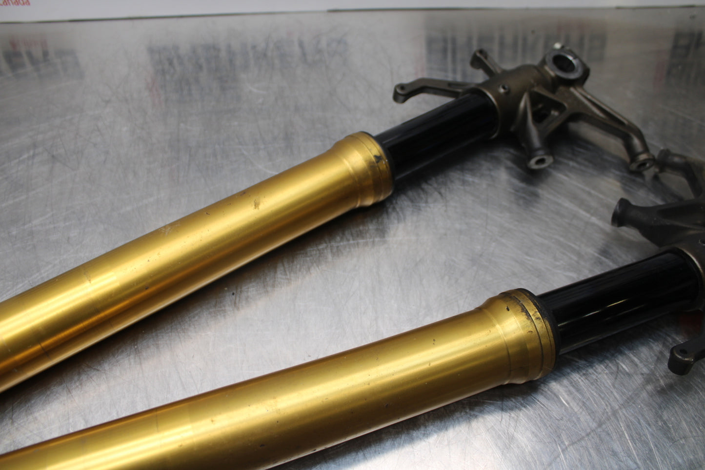 04-05 KAWASAKI NINJA ZX10R FRONT FORKS SHOCK SUSPENSION SET PAIR BB163