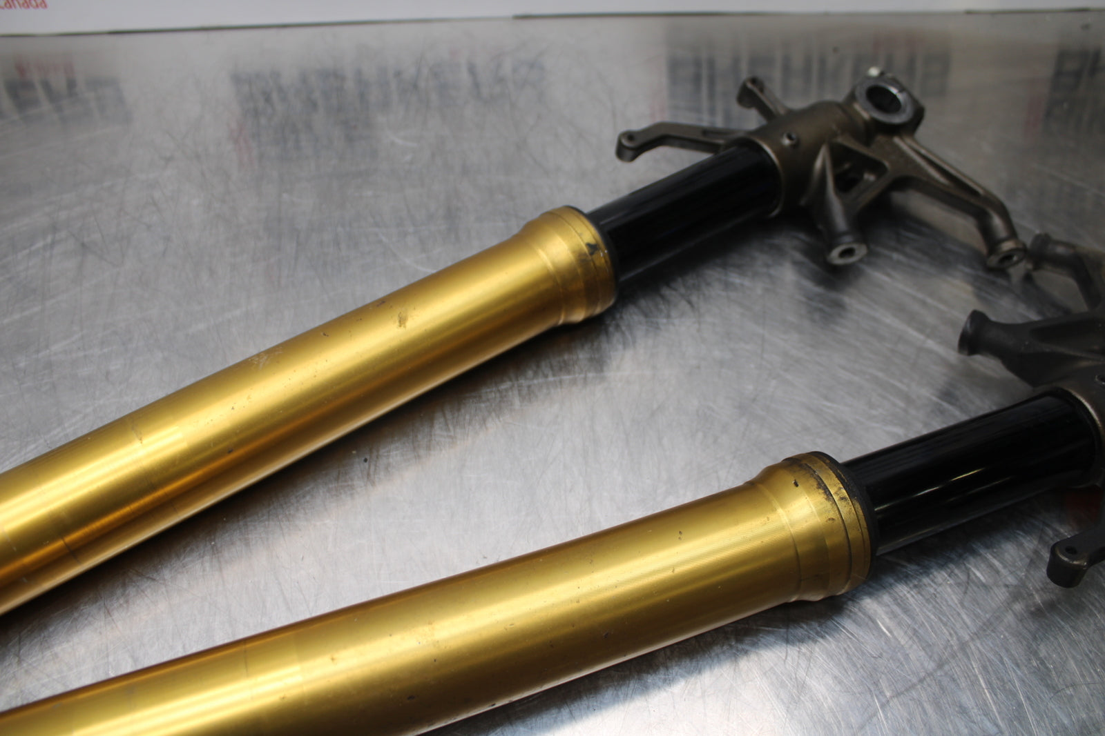 04-05 KAWASAKI NINJA ZX10R FRONT FORKS SHOCK SUSPENSION SET PAIR BB163