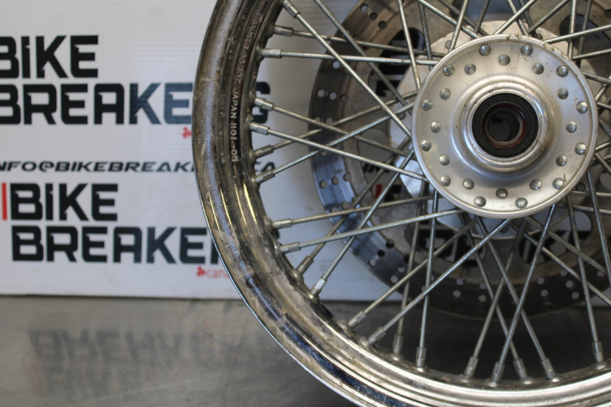 02 KAWASAKI VULCAN 800 VN800B CLASSIC FRONT WHEEL FRONT RIM BB862