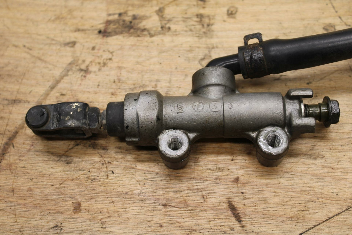 03-06 KAWASAKI Z1000 REAR BACK BRAKE MASTER CYLINDER W RESERVOIR BB319