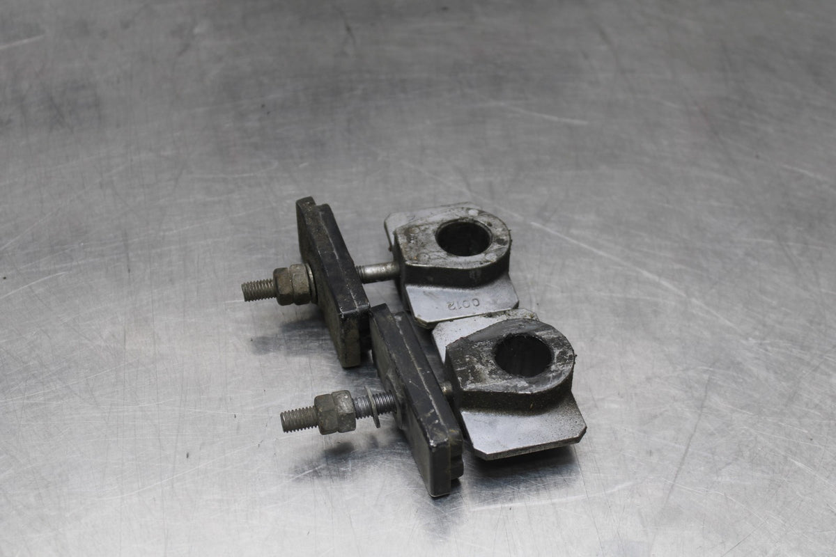 06 KAWASAKI Z750 SWINGARM CHAIN TENSIONER ADJUSTMENT BRACKETS  BB837