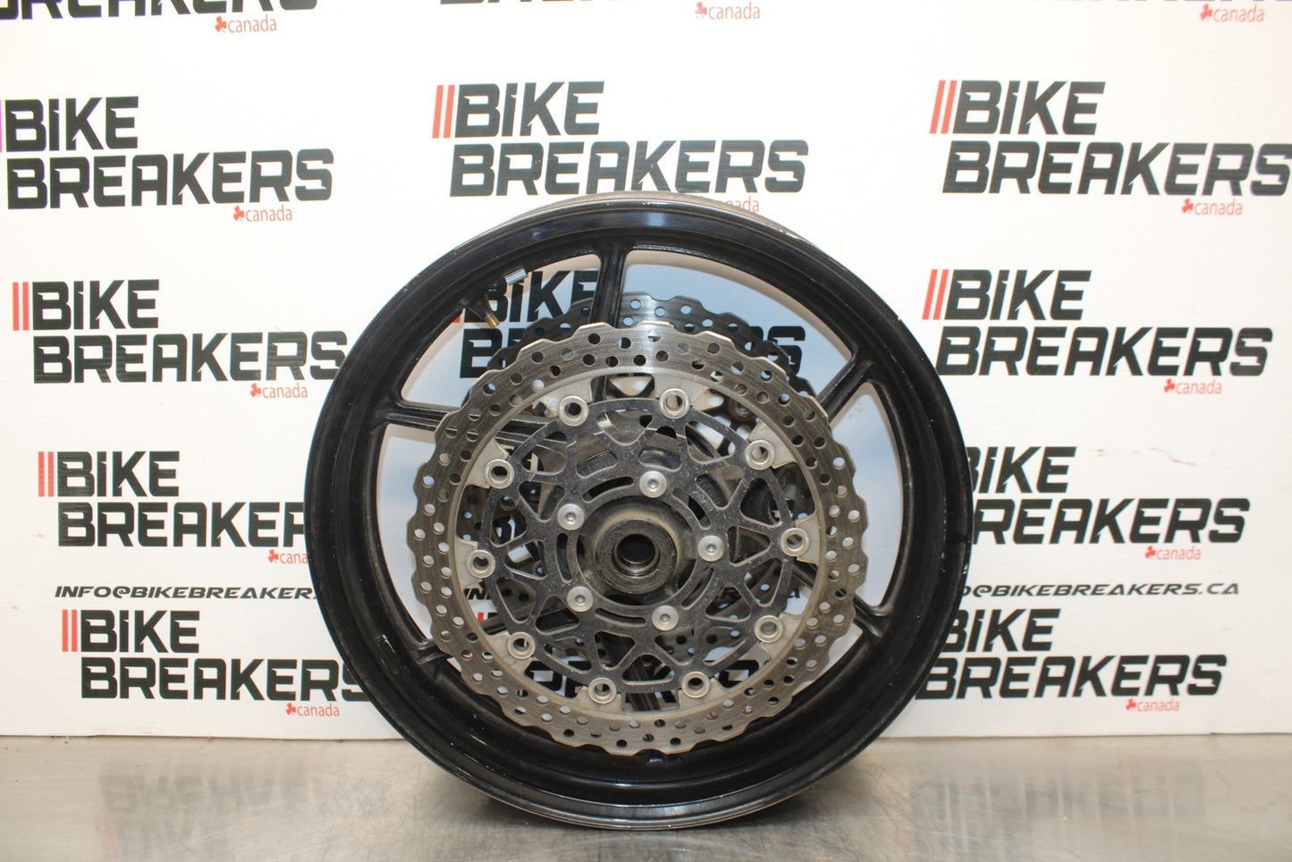 08 KAWASAKI NINJA ZX10R FRONT WHEEL FRONT RIM & ROTORS  BB201