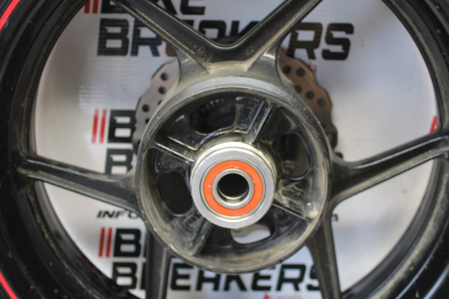 21-23 KAWASAKI NINJA ZX6R REAR WHEEL BACK RIM & ROTOR BB179