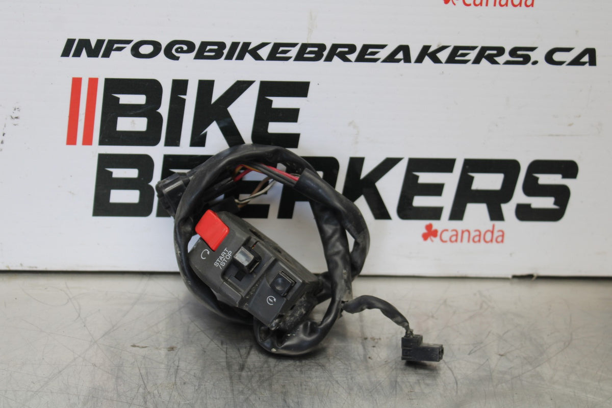 2007 Kawasaki Ninja ZX6R ZX600P RIGHT CLIP ON HANDLE KILL OFF START SWITCH BB175