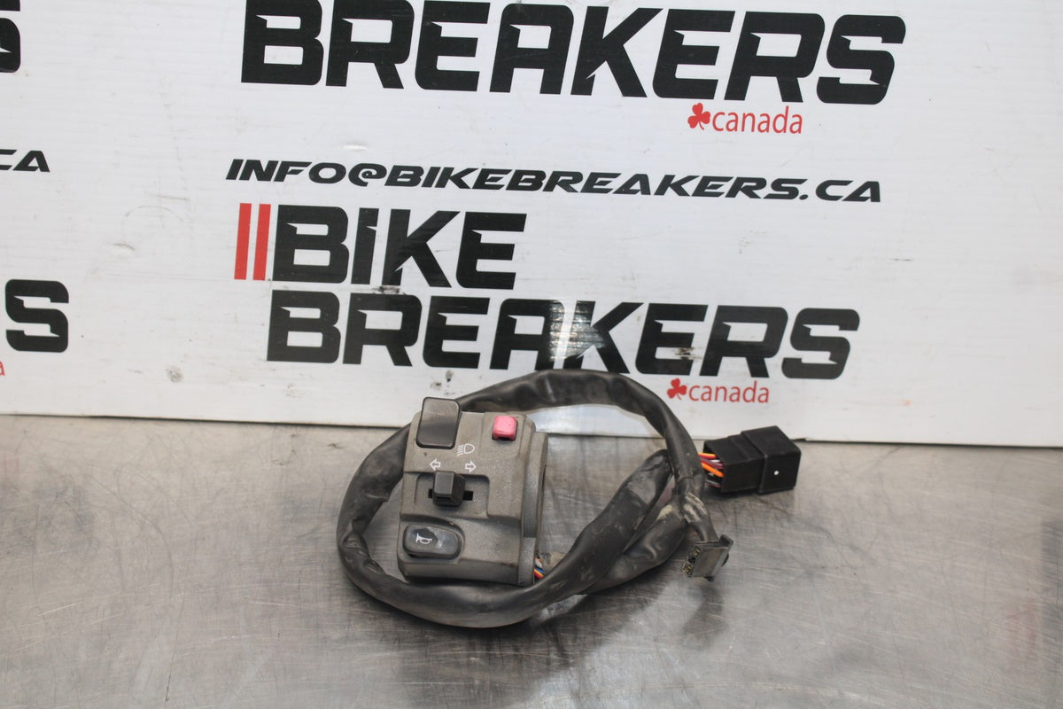 08 KAWASAKI NINJA 650 EX650 LEFT CLIP ON HANDLE HORN SIGNALS SWITCH BB797