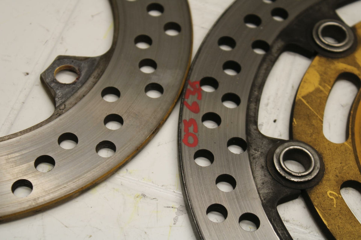 03-04 KAWASAKI NINJA ZX6R 636 FRONT LEFT RIGHT BRAKE ROTORS DISCS BB06