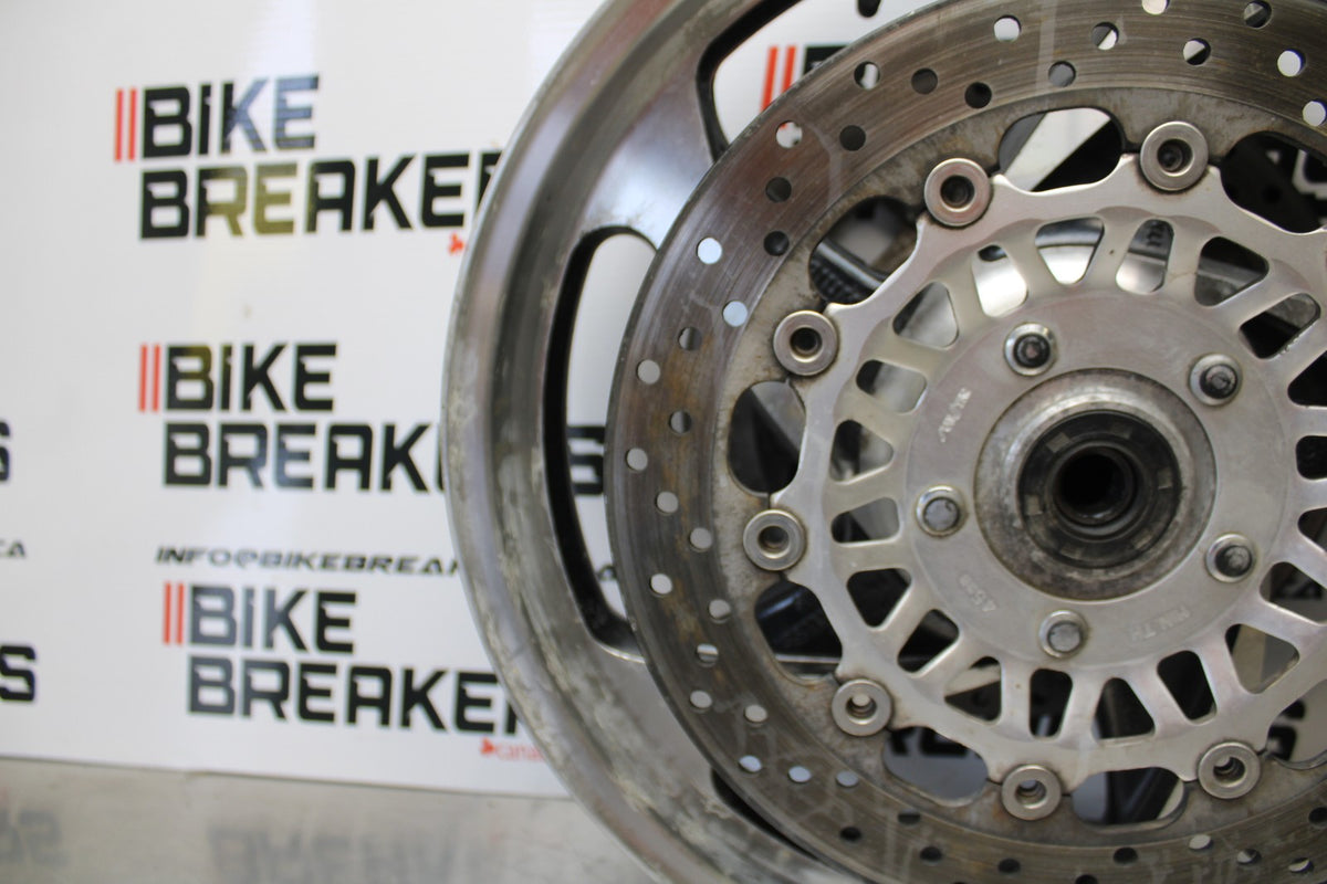 05 TRIUMPH ROCKET III FRONT WHEEL FRONT RIM & ROTORS BB186