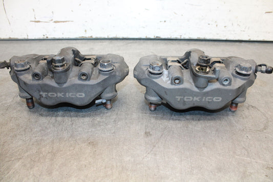 07-12 HONDA CBR600RR RIGHT LEFT FRONT BRAKE CALIPER SET PAIR CALIPERS BB672