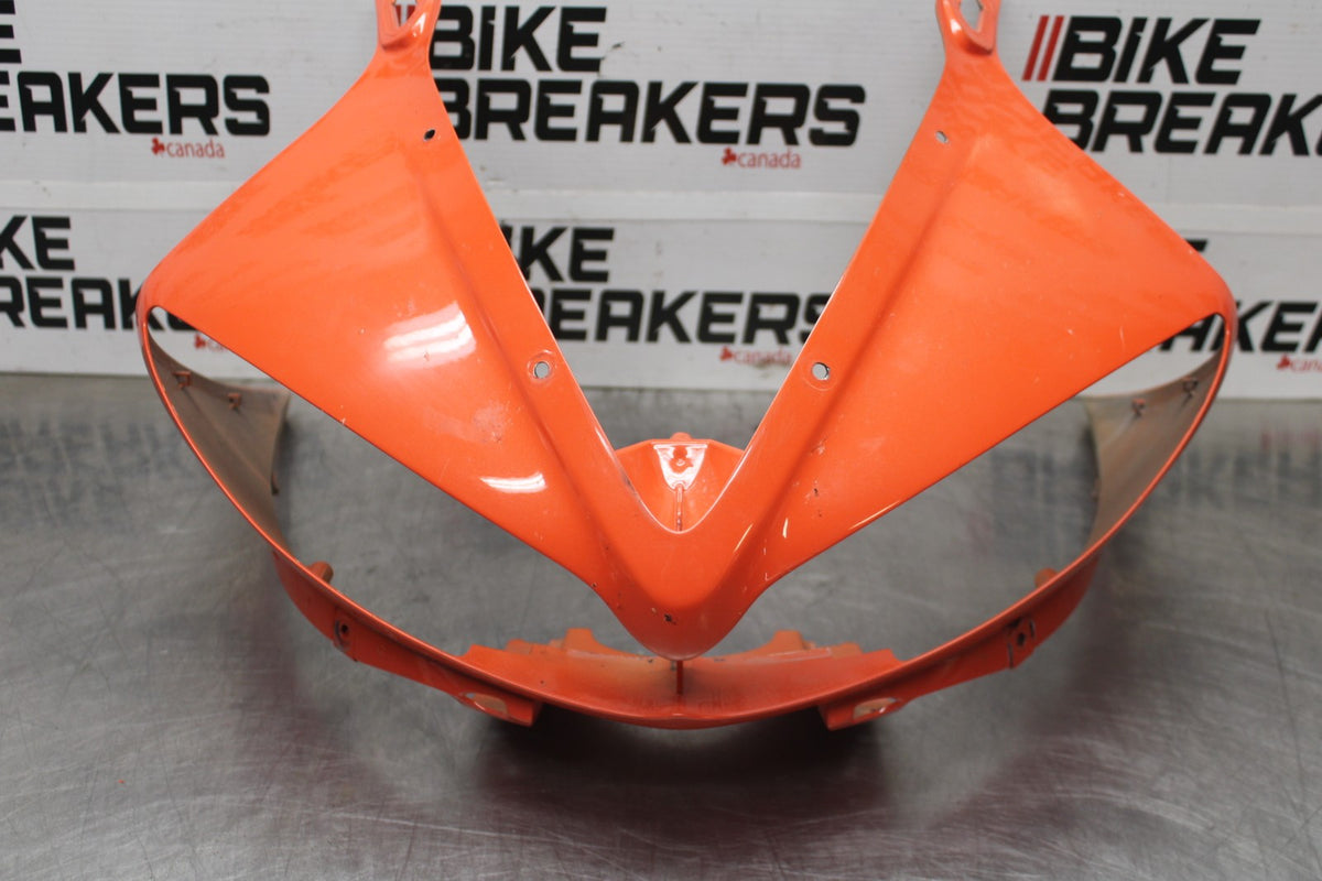 03-04 YAMAHA YZF R6 FRONT UPPER NOSE FAIRING COWL SHROUD BB890