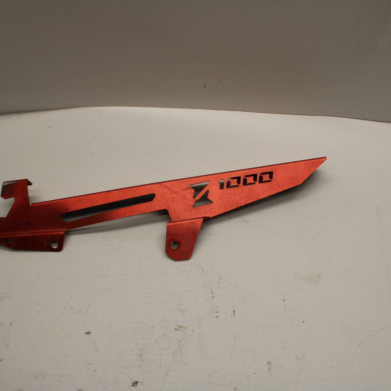 11-12 KAWASAKI Z1000 AFTERMARKET ALUMINUM RED REAR BACK DRIVE CHAIN GUARD  BB249