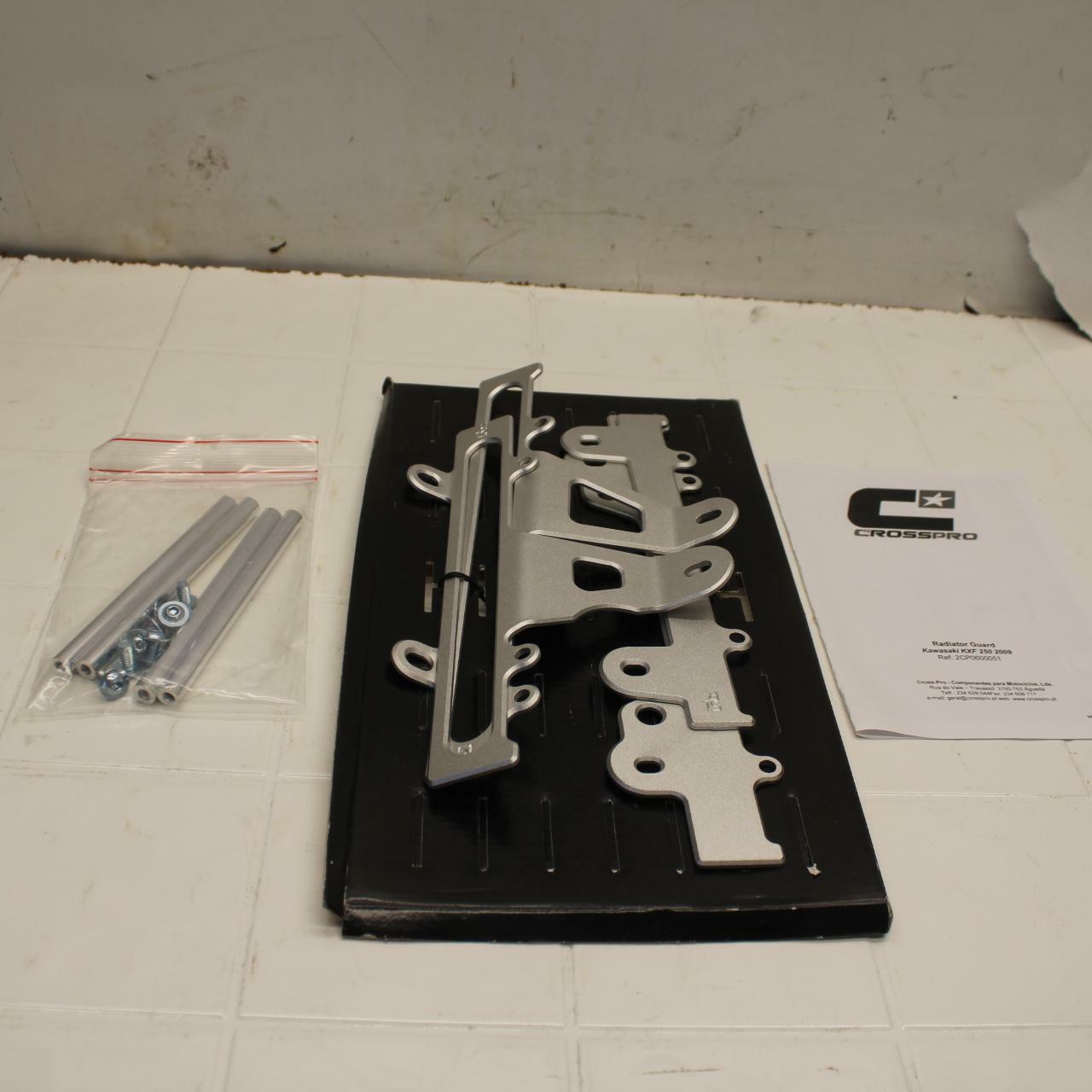 09 KAWASAKI KX250F CROSSPRO RADIATOR GUARD SHIELD