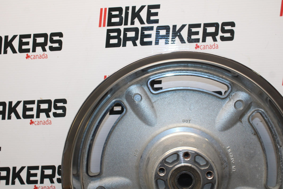 09 HARLEY-DAVIDSON SPORTSTER 1200 CUSTOM XL1200C REAR WHEEL RIM & ROTOR BB776