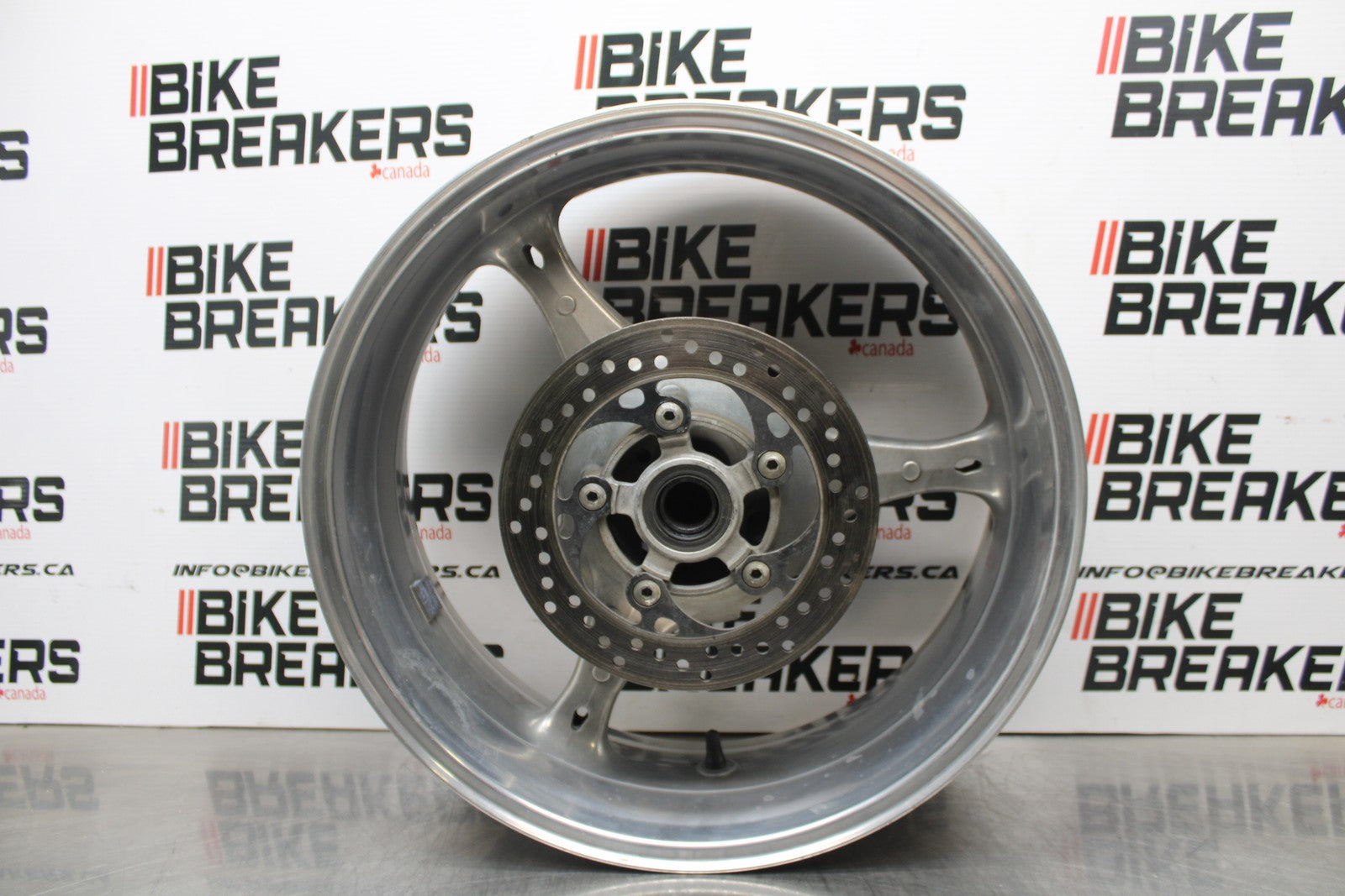 07 SUZUKI GSXR1000 REAR WHEEL BACK RIM & ROTOR BRAKE DISC BB770