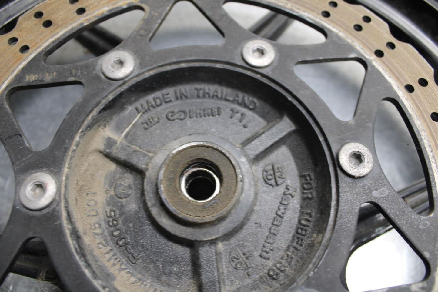 08-12 KAWASAKI NINJA 250R EX250J FRONT WHEEL RIM DISC ROTOR BB612