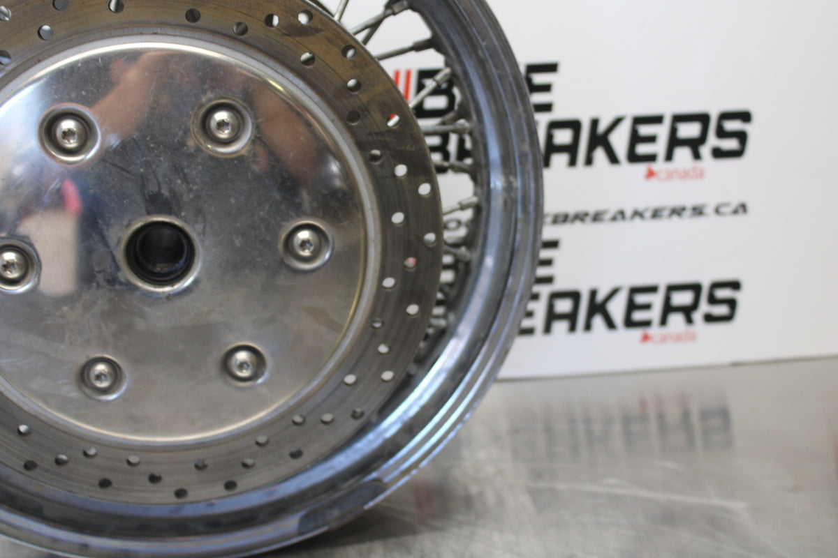 04 YAMAHA ROAD STAR XV1700A FRONT WHEEL FRONT RIM & ROTORS BB155