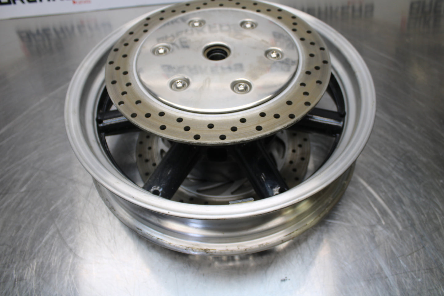 09 YAMAHA ROYAL STAR XVZ1300TF VENTURE FRONT WHEEL FRONT RIM & ROTORS BB151