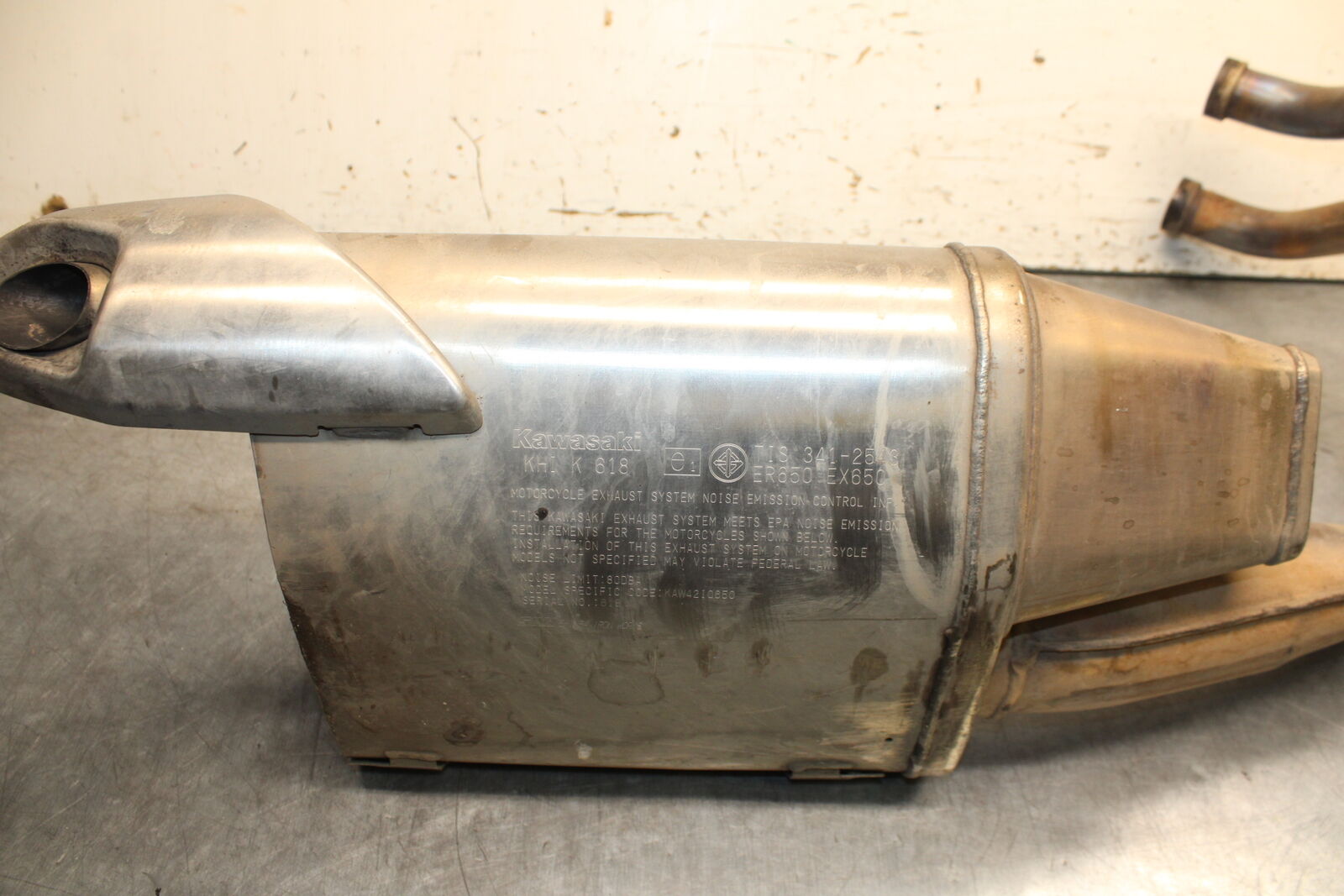 14-15 KAWASAKI NINJA 650 EX650F FULL EXHAUST SYSTEM HEADERS PIPE MUFFLER BB741 