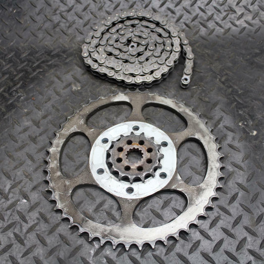 78 SUZUKI GS550E MAIN DRIVE CHAIN SPROCKET FRONT REAR BB212
