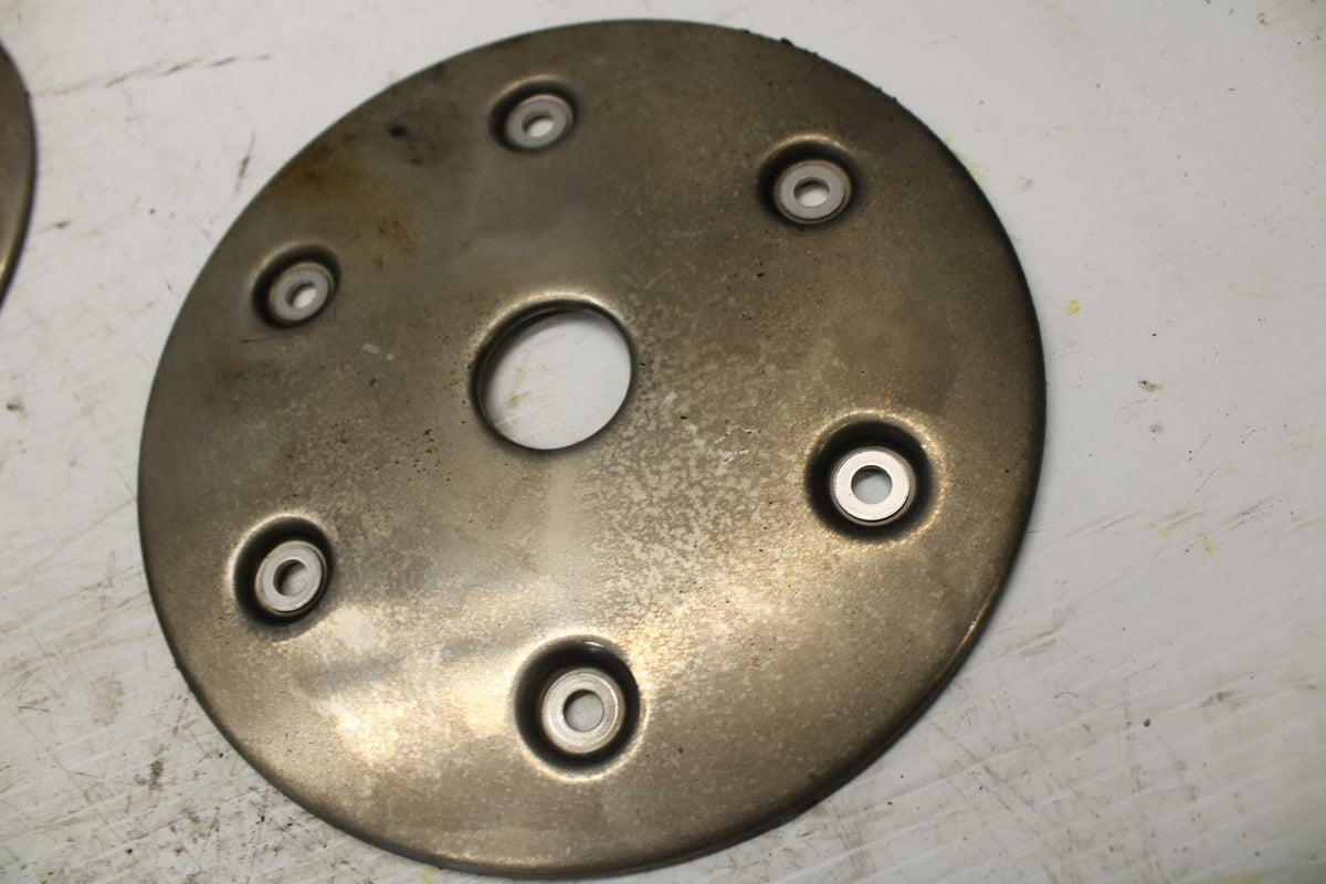 03-04 YAMAHA ROAD STAR 1600 REAR ROTOR BACK BRAKE DISC CAPS COVERS BB279