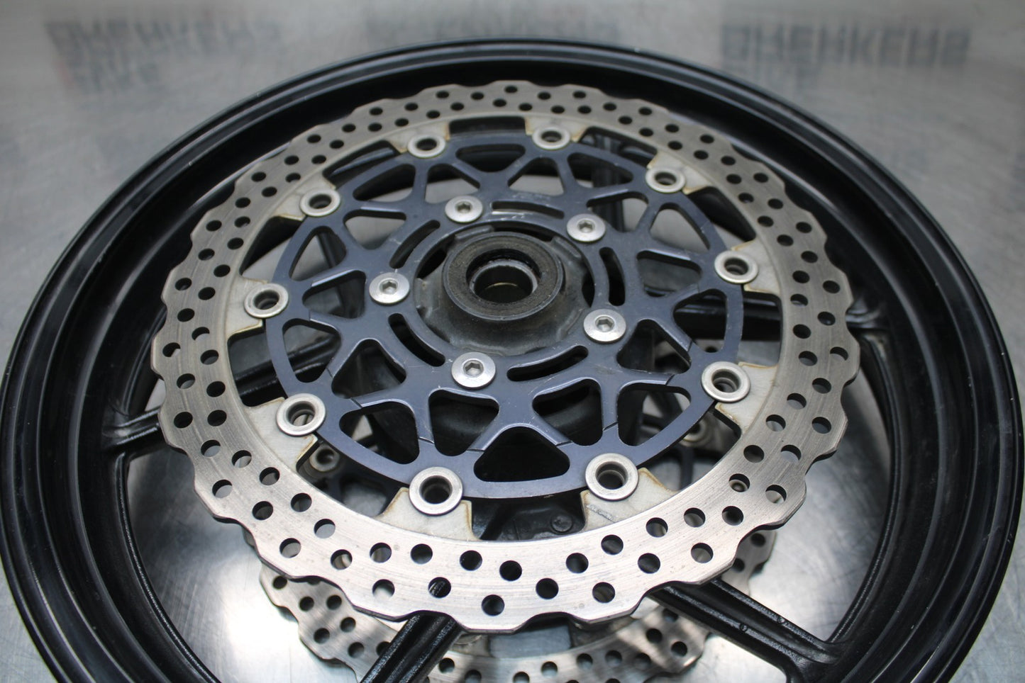 08 KAWASAKI NINJA ZX10R FRONT WHEEL FRONT RIM & ROTORS  BB201