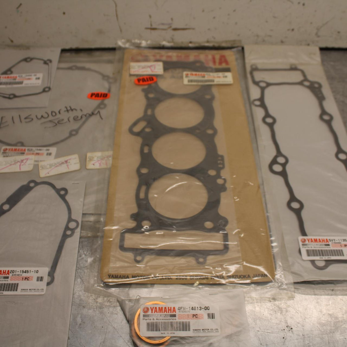 06 YAMAHA YZF R6 MISCELLANEOUS OEM GASKETS BB630