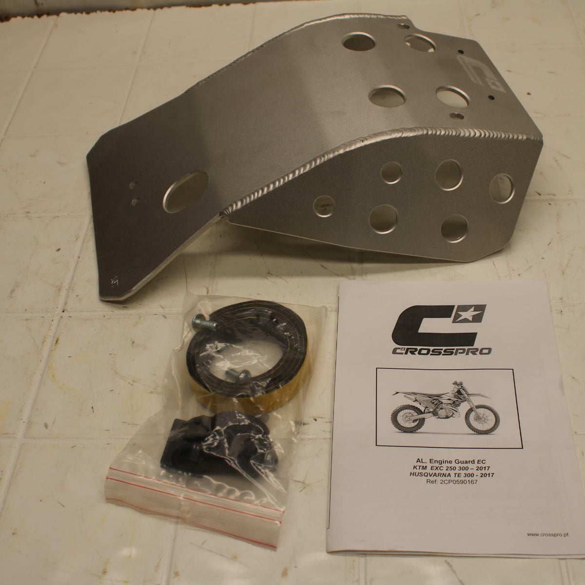 17 KTM 250 300 EXC CROSSPRO LOWER BOTTOM SKID PLATE GUARD SHIELD
