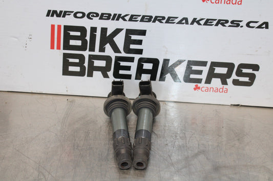 18-23 KAWASAKI NINJA 400 EX400 ABS IGNITION COILS COIL SPARK PLUG CAPS BB177