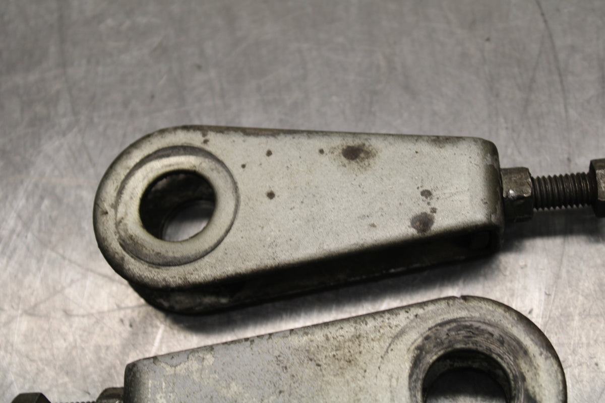 78 SUZUKI GS550E SWINGARM CHAIN TENSIONER ADJUSTMENT BRACKETS  BB133