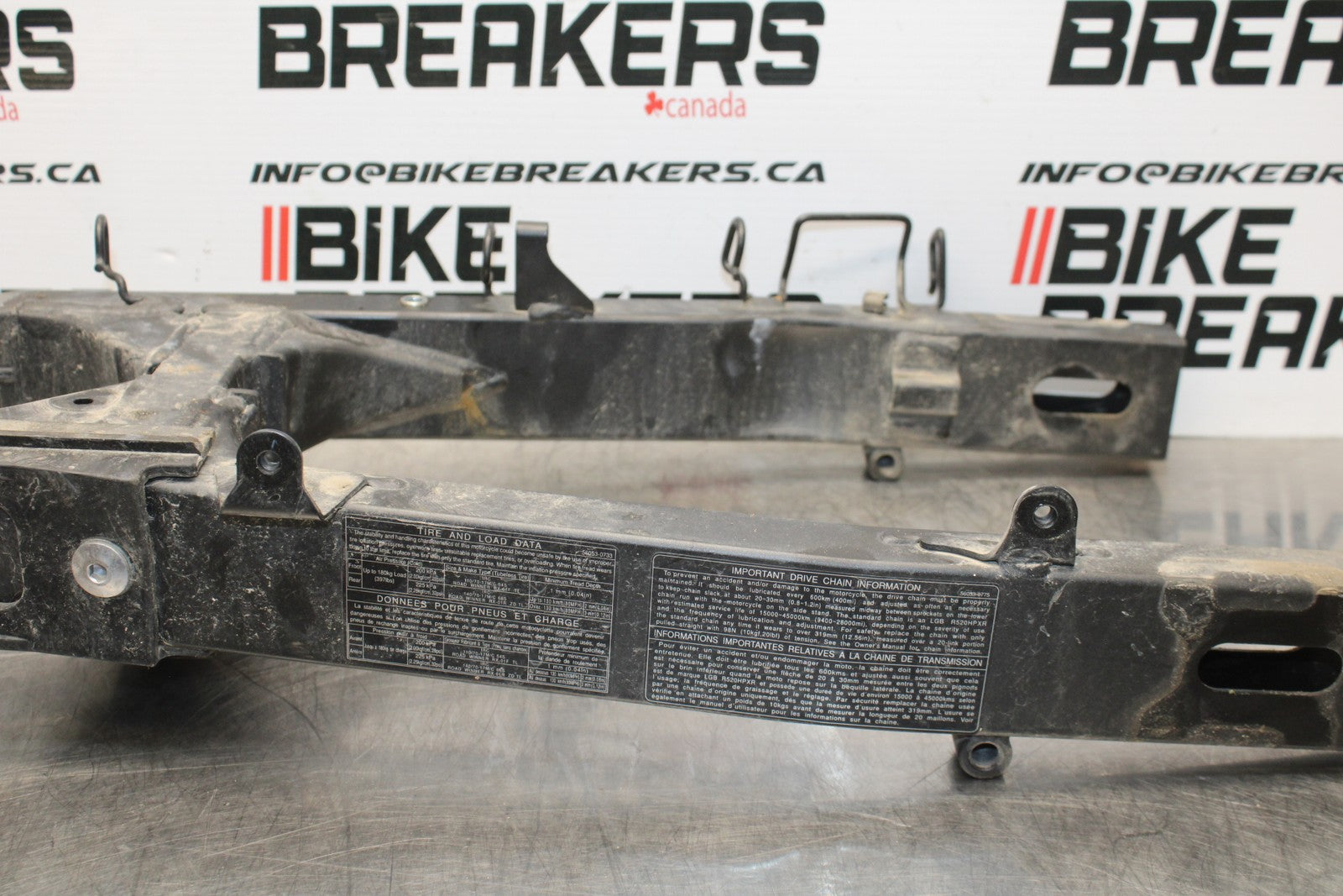 13-17 KAWASAKI NINJA 300 EX300 ABS REAR SWINGARM BACK SUSPENSION SWING ARM BB187