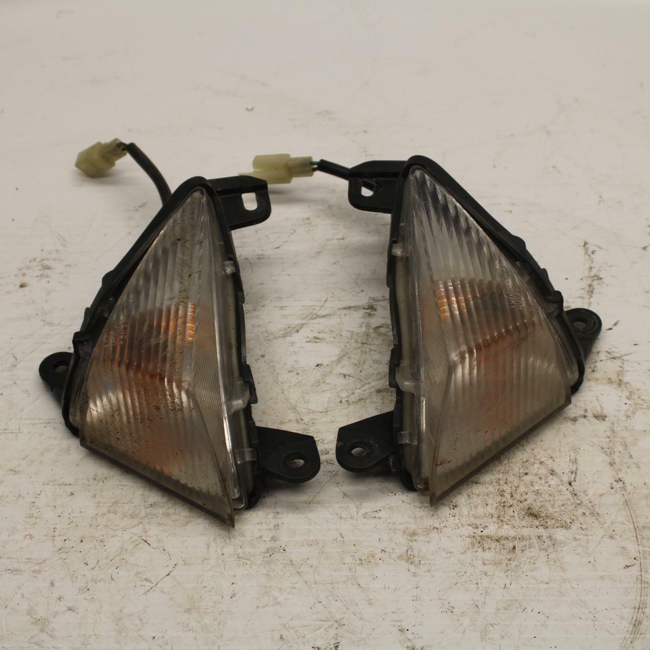 09-12 KAWASAKI NINJA ZX6R FRONT LEFT RIGHT TURN SIGNALS LIGHT INDICATORS BB272