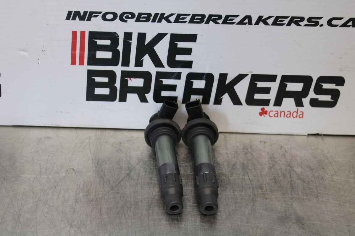 18-23 KAWASAKI NINJA 400 EX400 ABS IGNITION COILS COIL SPARK PLUG CAPS BB192
