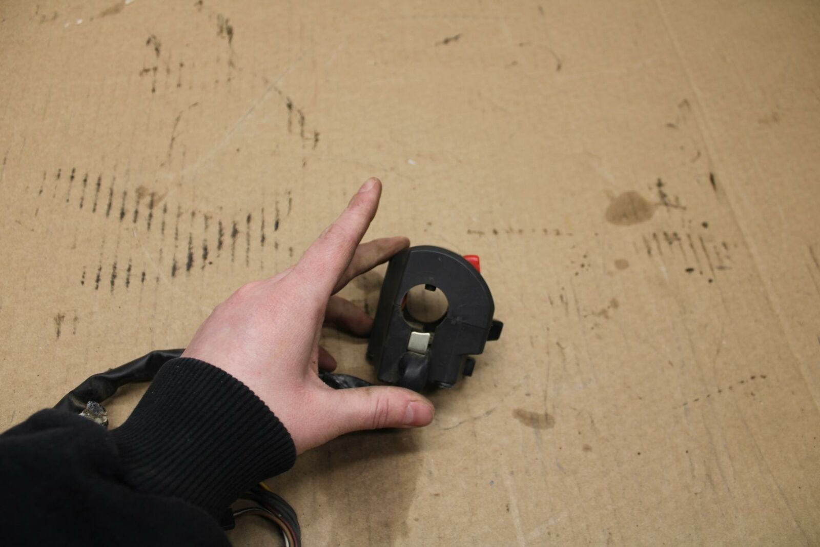 07-08 KAWASAKI NINJA ZX6R RIGHT CLIP ON HANDLE KILL OFF START SWITCH BB274b