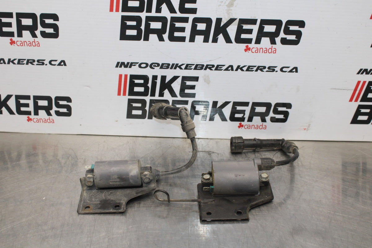 96 KAWASAKI NINJA 500 EX500A IGNITION COILS COIL SPARK PLUG CAPS BB768