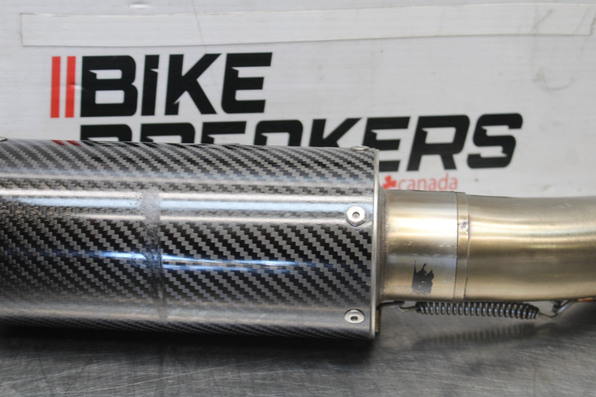 13-18 KAWASAKI NINJA ZX6R MGP CARBON FIBER EXHAUST PIPE MUFFLER SLIP ON BB915