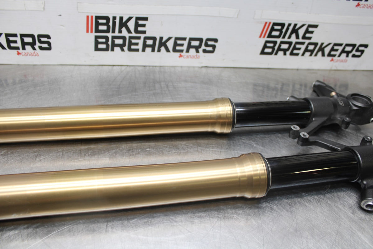 08 KAWASAKI NINJA ZX10R FRONT FORKS SHOCK SUSPENSION SET PAIR BB902